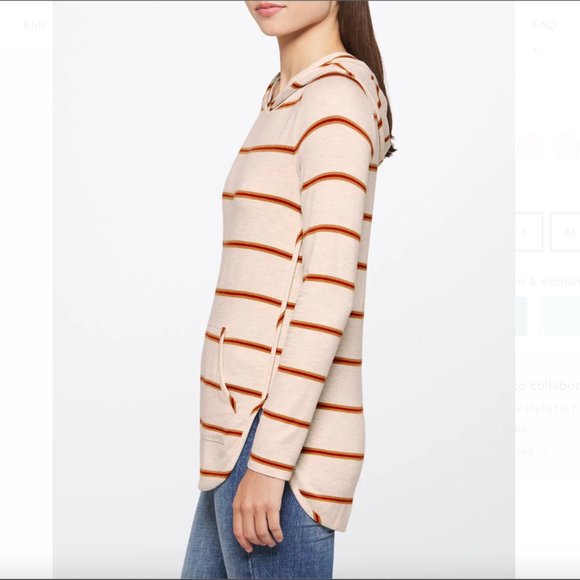 NWT - Market & Spruce Milania French Terry Curved Hem Hoodie - Picture 4 of 6